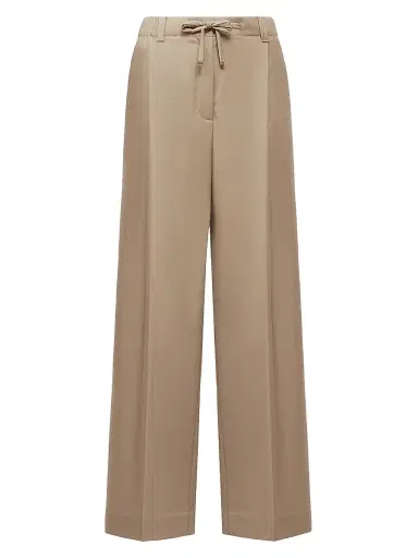 Moncler Women's Pants in Wool Gabardine - Beige | Thumbnail 1 Moncler Women's Pants in Wool Gabardine - Beige | Thumbnail 1