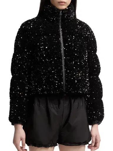 Moncler Women's Louvi Puffer Jacket - Black | Thumbnail 2 Moncler Women's Louvi Puffer Jacket - Black | Thumbnail 2