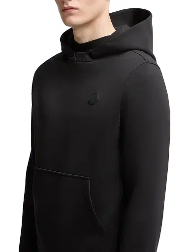 Moncler Men's Hoodie in Cotton - Black | Thumbnail 4 Moncler Men's Hoodie in Cotton - Black | Thumbnail 4