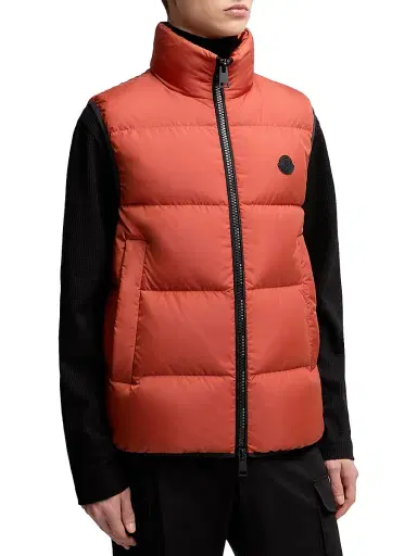 Moncler Men's Gabas Puffer Vest - Dark Orange | Thumbnail 2 Moncler Men's Gabas Puffer Vest - Dark Orange | Thumbnail 2