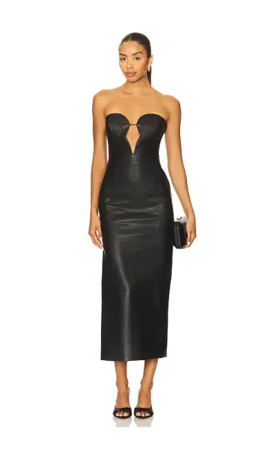 Bardot Eleni Faux Leather Midi Dress | Thumbnail 2 Bardot Eleni Faux Leather Midi Dress | Thumbnail 2