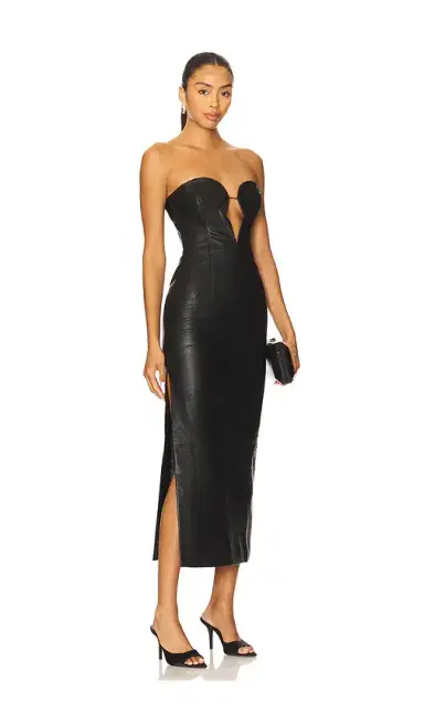 Bardot Eleni Faux Leather Midi Dress | Thumbnail 1 Bardot Eleni Faux Leather Midi Dress | Thumbnail 1