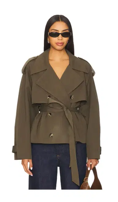 Elodie the Label Elodie Eleanor Cropped Trench Coat | Thumbnail 1 Elodie the Label Elodie Eleanor Cropped Trench Coat | Thumbnail 1