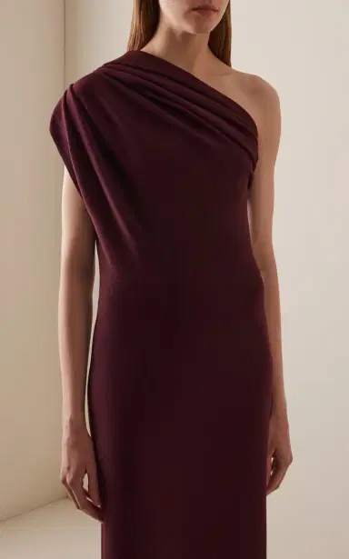 Khaite Coast Asymmetric Merino-Wool Midi Dress | Thumbnail 3 Khaite Coast Asymmetric Merino-Wool Midi Dress | Thumbnail 3