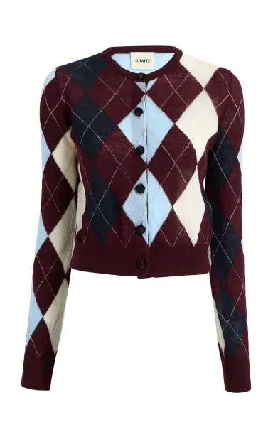 Khaite Charli Argyle-Knit Cashmere-Blend Cardigan | Thumbnail 2 Khaite Charli Argyle-Knit Cashmere-Blend Cardigan | Thumbnail 2