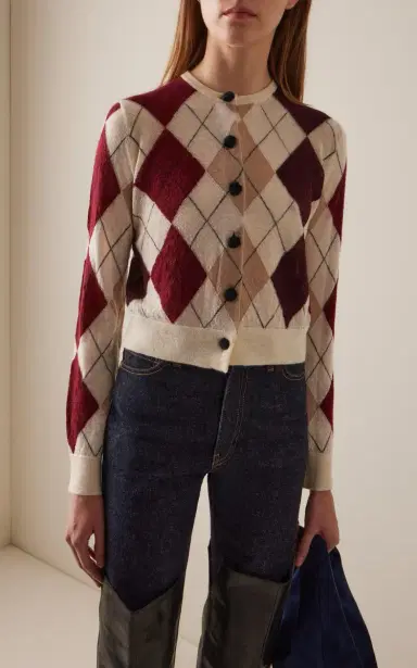 Khaite Charli Argyle-Knit Cashmere-Blend Cardigan | Thumbnail 3 Khaite Charli Argyle-Knit Cashmere-Blend Cardigan | Thumbnail 3