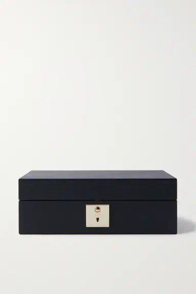 Smythson Panama Cross-Grain Leather Watch and Cufflink Box - Men | Thumbnail 2 Smythson Panama Cross-Grain Leather Watch and Cufflink Box - Men | Thumbnail 2