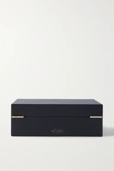 Smythson Panama Cross-Grain Leather Watch and Cufflink Box - Men | Thumbnail 3 Smythson Panama Cross-Grain Leather Watch and Cufflink Box - Men | Thumbnail 3