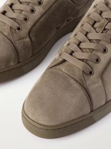 Christian Louboutin Louis Junior Grosgrain-Trimmed Suede Sneakers - Men | Thumbnail 5 Christian Louboutin Louis Junior Grosgrain-Trimmed Suede Sneakers - Men | Thumbnail 5