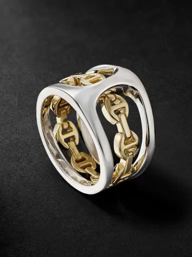 Hoorsenbuhs Phantom Clique Sterling Silver and 18-Karat Gold Ring - Men | Thumbnail 1 Hoorsenbuhs Phantom Clique Sterling Silver and 18-Karat Gold Ring - Men | Thumbnail 1