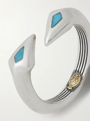 Jacques Marie Mage Weston Sterling Silver Kingman Turquoise Ring - Men | Thumbnail 4 Jacques Marie Mage Weston Sterling Silver Kingman Turquoise Ring - Men | Thumbnail 4