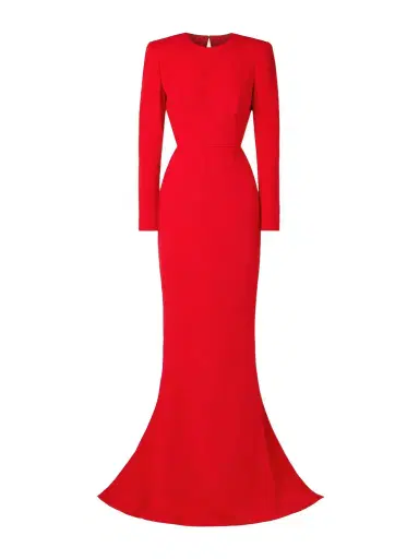 Stella McCartney Open-back Crepe Gown | Thumbnail 1 Stella McCartney Open-back Crepe Gown | Thumbnail 1