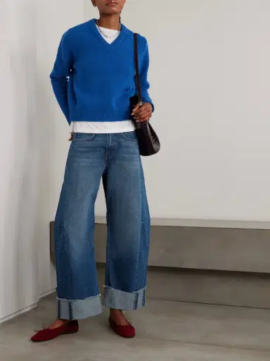 B SIDES Relaxed Lasso Frayed Mid-rise Barrel-leg Jeans | Thumbnail 2 B SIDES Relaxed Lasso Frayed Mid-rise Barrel-leg Jeans | Thumbnail 2