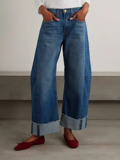 B SIDES Relaxed Lasso Frayed Mid-rise Barrel-leg Jeans | Thumbnail 3 B SIDES Relaxed Lasso Frayed Mid-rise Barrel-leg Jeans | Thumbnail 3