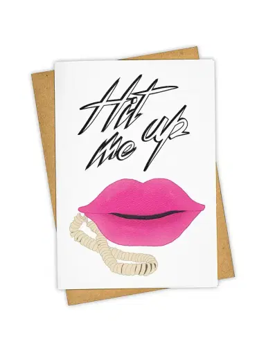 Tay Ham 'Hit Me Up' Lips Card | Thumbnail 1 Tay Ham 'Hit Me Up' Lips Card | Thumbnail 1