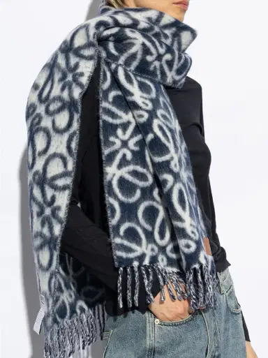Loewe Alpaca and Wool Anagram Scarf | Thumbnail 4 Loewe Alpaca and Wool Anagram Scarf | Thumbnail 4