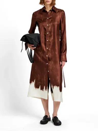 Proenza Schouler Amaya Silk Twill Shirtdress | Thumbnail 3 Proenza Schouler Amaya Silk Twill Shirtdress | Thumbnail 3