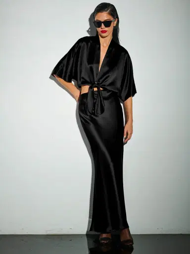 THE SEI Bias Silk Maxi Skirt | Thumbnail 2 THE SEI Bias Silk Maxi Skirt | Thumbnail 2