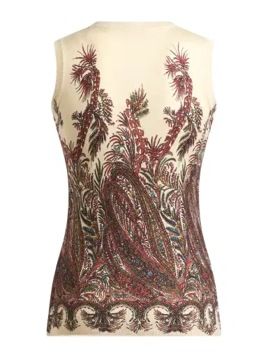 Etro Cashmere-Silk Printed Top | Thumbnail 2 Etro Cashmere-Silk Printed Top | Thumbnail 2