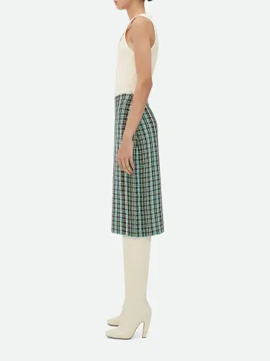 Bottega Veneta Checked Midi Skirt | Thumbnail 2 Bottega Veneta Checked Midi Skirt | Thumbnail 2