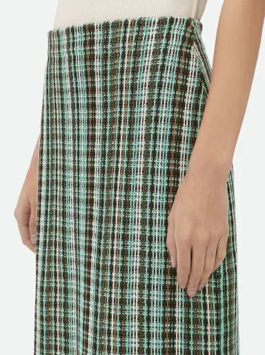 Bottega Veneta Checked Midi Skirt | Thumbnail 4 Bottega Veneta Checked Midi Skirt | Thumbnail 4