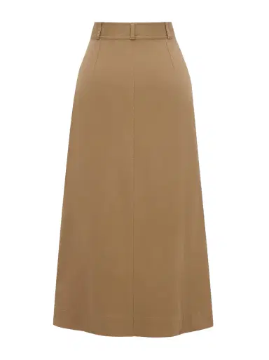 Saint Laurent Cotton Serge Midi Skirt | Thumbnail 2 Saint Laurent Cotton Serge Midi Skirt | Thumbnail 2