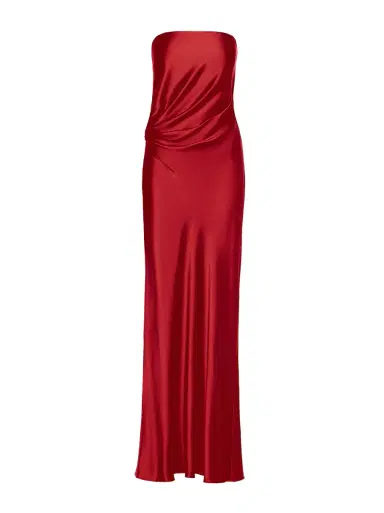 THE SEI Draped Strapless Silk Gown | Thumbnail 1 THE SEI Draped Strapless Silk Gown | Thumbnail 1