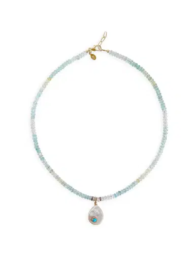 Joie DiGiovanni Gemburst Diamond Aquamarine Necklace | Thumbnail 1 Joie DiGiovanni Gemburst Diamond Aquamarine Necklace | Thumbnail 1
