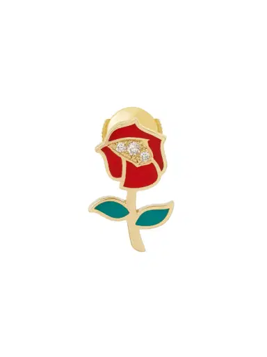 MYSTERYJOY Lacquer Rose Antique Mono Earring | Thumbnail 1 MYSTERYJOY Lacquer Rose Antique Mono Earring | Thumbnail 1