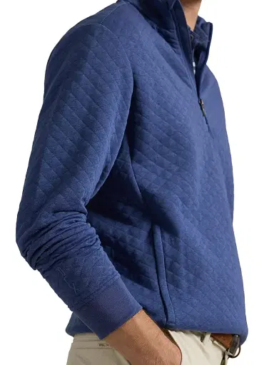 RLX Ralph Lauren Men's Quilted Double-Knit Quarter-Zip Sweatshirt - Old Royal - Size XS | Thumbnail 5 RLX Ralph Lauren Men's Quilted Double-Knit Quarter-Zip Sweatshirt - Old Royal - Size XS | Thumbnail 5