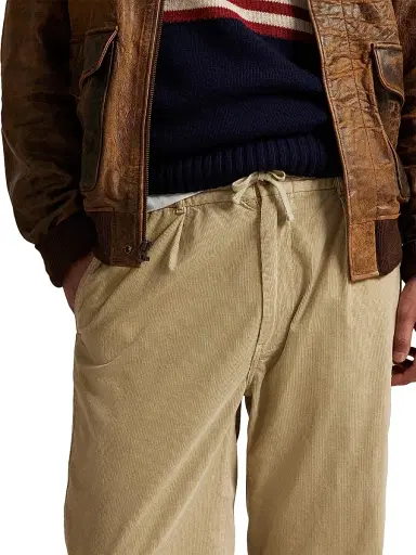Polo Ralph Lauren Men's Stretch-Cotton Drawstring Pants - Dune Tan | Thumbnail 5 Polo Ralph Lauren Men's Stretch-Cotton Drawstring Pants - Dune Tan | Thumbnail 5