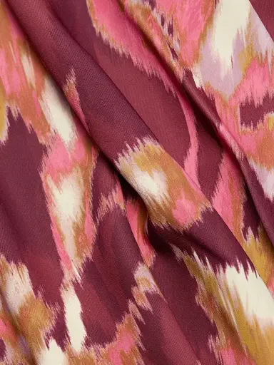 FIGUE Women's Mirabel Ikat-Inspired Blouse - Ikat Foliage Bordeaux Red - Size XL | Thumbnail 7 FIGUE Women's Mirabel Ikat-Inspired Blouse - Ikat Foliage Bordeaux Red - Size XL | Thumbnail 7