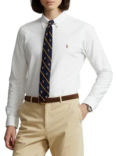 Polo Ralph Lauren Men's Button-Down Cotton Oxford Shirt - White | Thumbnail 3 Polo Ralph Lauren Men's Button-Down Cotton Oxford Shirt - White | Thumbnail 3
