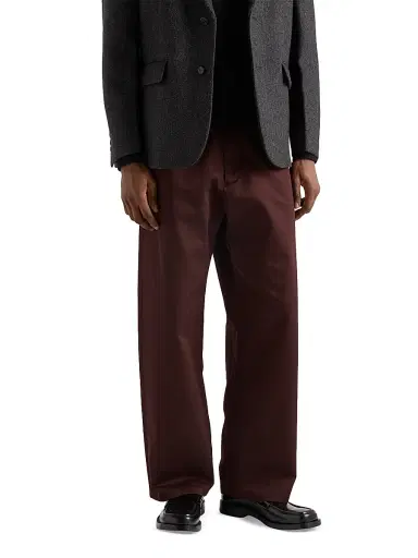 Prada Men's Cotton Pants - Brown | Thumbnail 2 Prada Men's Cotton Pants - Brown | Thumbnail 2