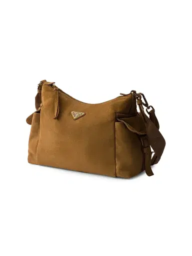 Prada Women's Explore Suede Shoulder Bag - Light Brown | Thumbnail 5 Prada Women's Explore Suede Shoulder Bag - Light Brown | Thumbnail 5