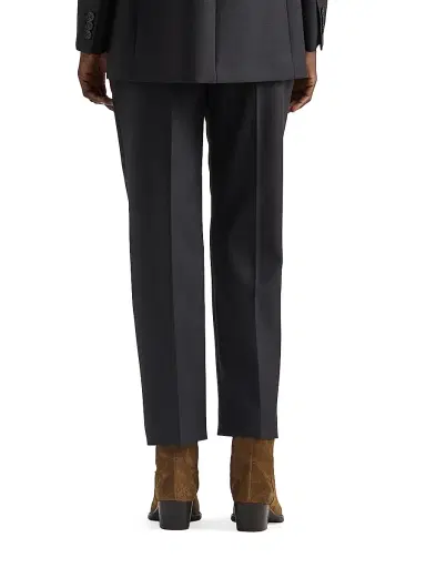 Prada Women's Wool Gabardine Pants with Pin - Grey | Thumbnail 4 Prada Women's Wool Gabardine Pants with Pin - Grey | Thumbnail 4