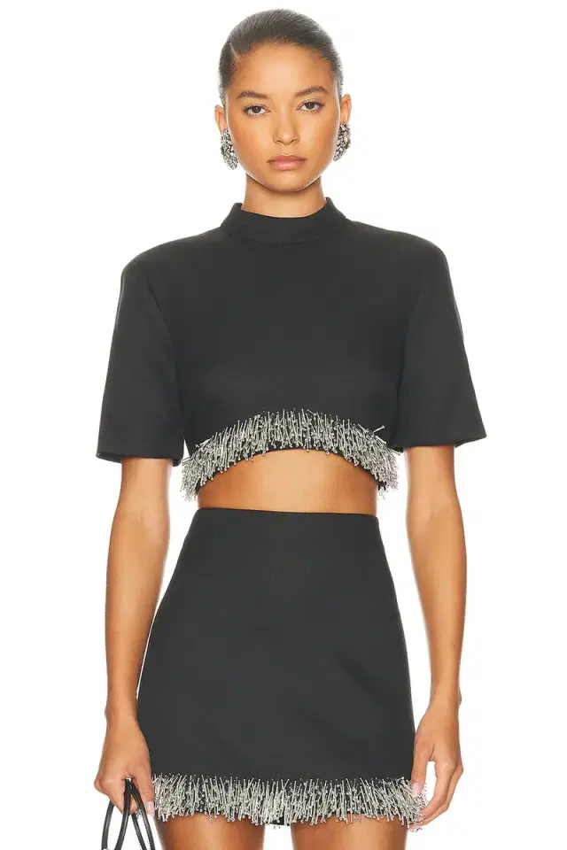 Jalen Short Sleeve Cropped Top Jalen Short Sleeve Cropped Top