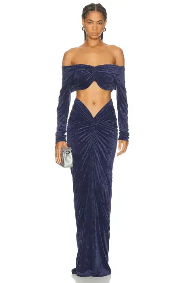 Atlein Ruched Long Skirt | Thumbnail 5 Atlein Ruched Long Skirt | Thumbnail 5