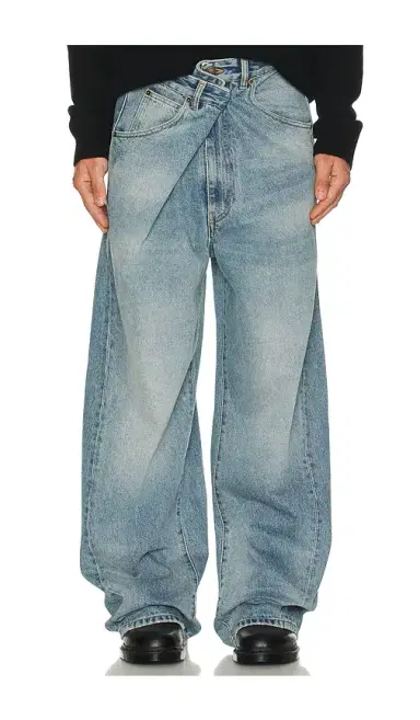 DARKPARK Ined Fold Over Denim Pants | Thumbnail 1 DARKPARK Ined Fold Over Denim Pants | Thumbnail 1