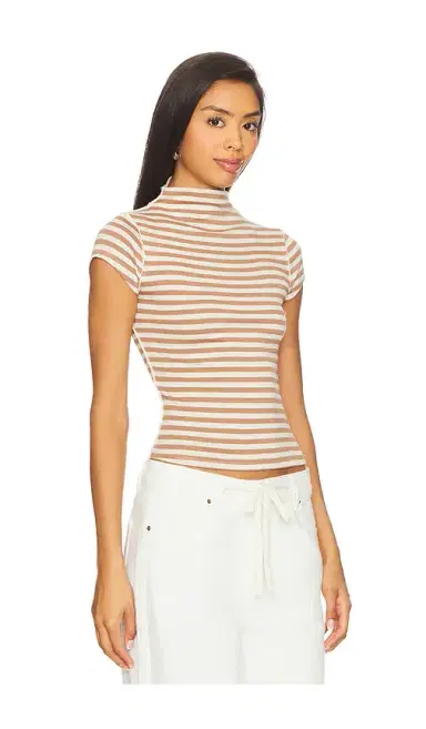 Free People x We The Free Lola Tee Stripe In Otter Combo | Thumbnail 2 Free People x We The Free Lola Tee Stripe In Otter Combo | Thumbnail 2