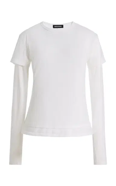 EB Denim Rory Layered Cotton T-Shirt | Thumbnail 2 EB Denim Rory Layered Cotton T-Shirt | Thumbnail 2