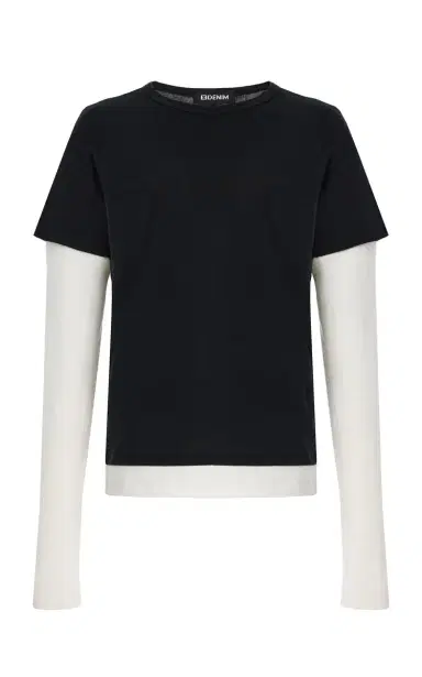EB Denim Rory Layered Cotton T-Shirt | Thumbnail 1 EB Denim Rory Layered Cotton T-Shirt | Thumbnail 1