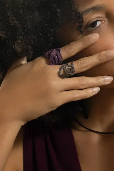 STEFERE Black Diamond Spiral Ring | Thumbnail 2 STEFERE Black Diamond Spiral Ring | Thumbnail 2