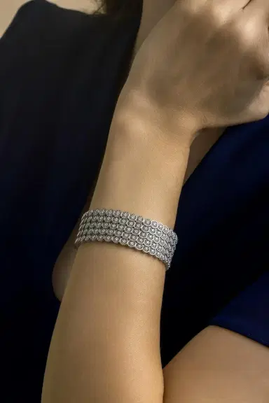 STEFERE Diamond Four Row Wheel Bracelet | Thumbnail 3 STEFERE Diamond Four Row Wheel Bracelet | Thumbnail 3