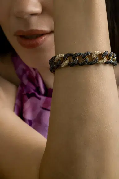 STEFERE Mixed Diamond Curb Link Bracelet | Thumbnail 4 STEFERE Mixed Diamond Curb Link Bracelet | Thumbnail 4