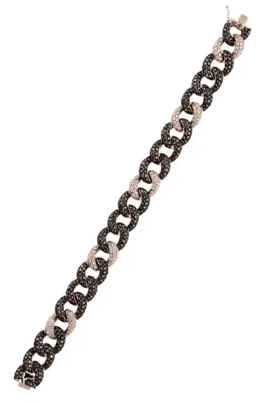 STEFERE Mixed Diamond Curb Link Bracelet | Thumbnail 1 STEFERE Mixed Diamond Curb Link Bracelet | Thumbnail 1