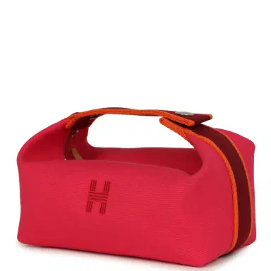 HERMÈS Hermes Bride A Brac Carre Case PM Hibiscus Canvas Palladium Hardware | Thumbnail 5 HERMÈS Hermes Bride A Brac Carre Case PM Hibiscus Canvas Palladium Hardware | Thumbnail 5