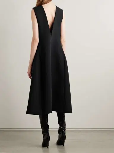 Khaite Medow Crepe Midi Dress | Thumbnail 3 Khaite Medow Crepe Midi Dress | Thumbnail 3