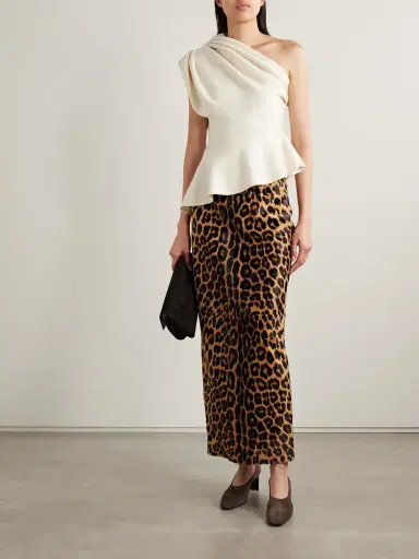 Khaite Aimee Asymmetric One-shoulder Wool-blend Peplum Top | Thumbnail 2 Khaite Aimee Asymmetric One-shoulder Wool-blend Peplum Top | Thumbnail 2