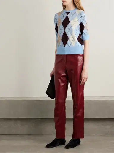 Khaite Anders Argyle Cashmere And Mohair-blend Sweater | Thumbnail 2 Khaite Anders Argyle Cashmere And Mohair-blend Sweater | Thumbnail 2